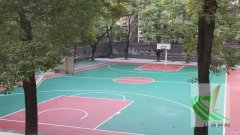 岳塘区首片新国标篮球场由c7网页版建成